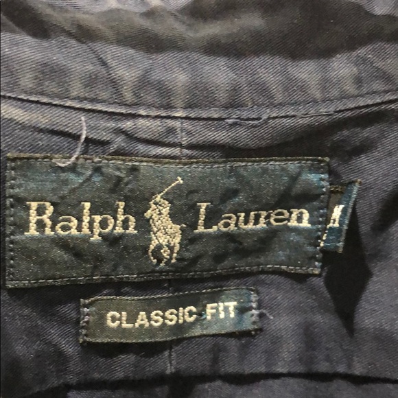 Men’s Ralph Lauren Classic Navy Button Down - Picture 2 of 2